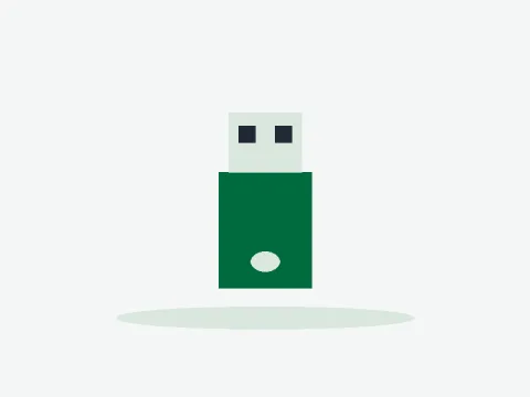 Illustration of USB flash drive