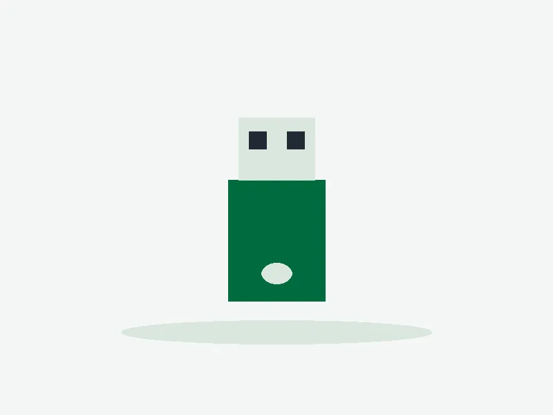 Illustration of USB flash drive
