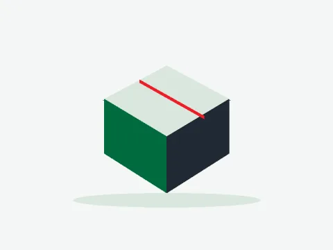 Illustration of Packing box