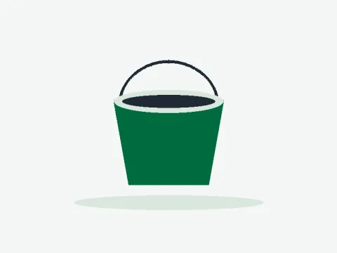 Illustration of Cleaning bucket