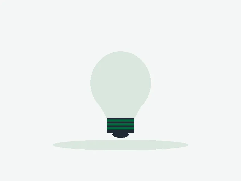 Illustration of LED light bulb