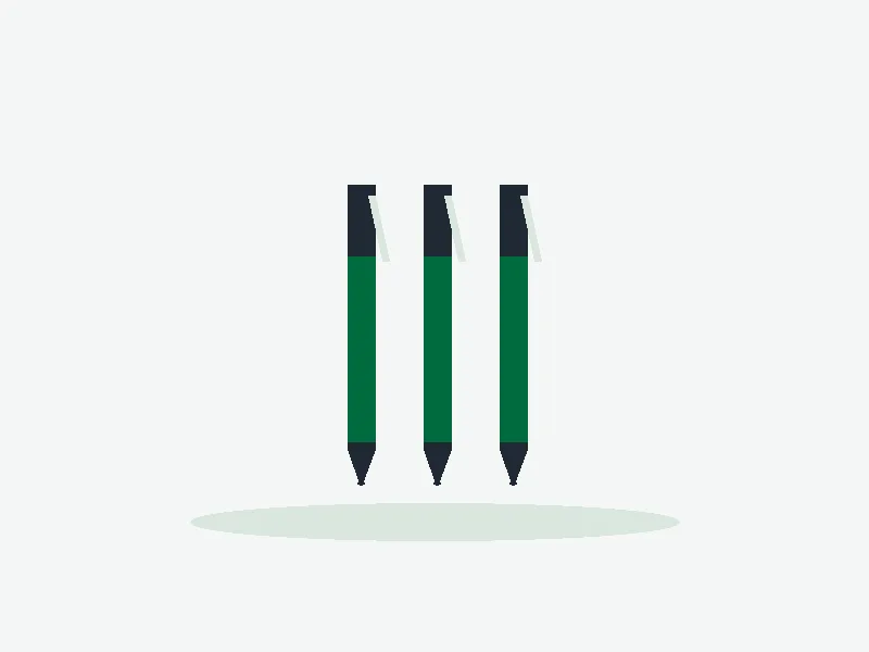 Illustration of Ballpoint pens